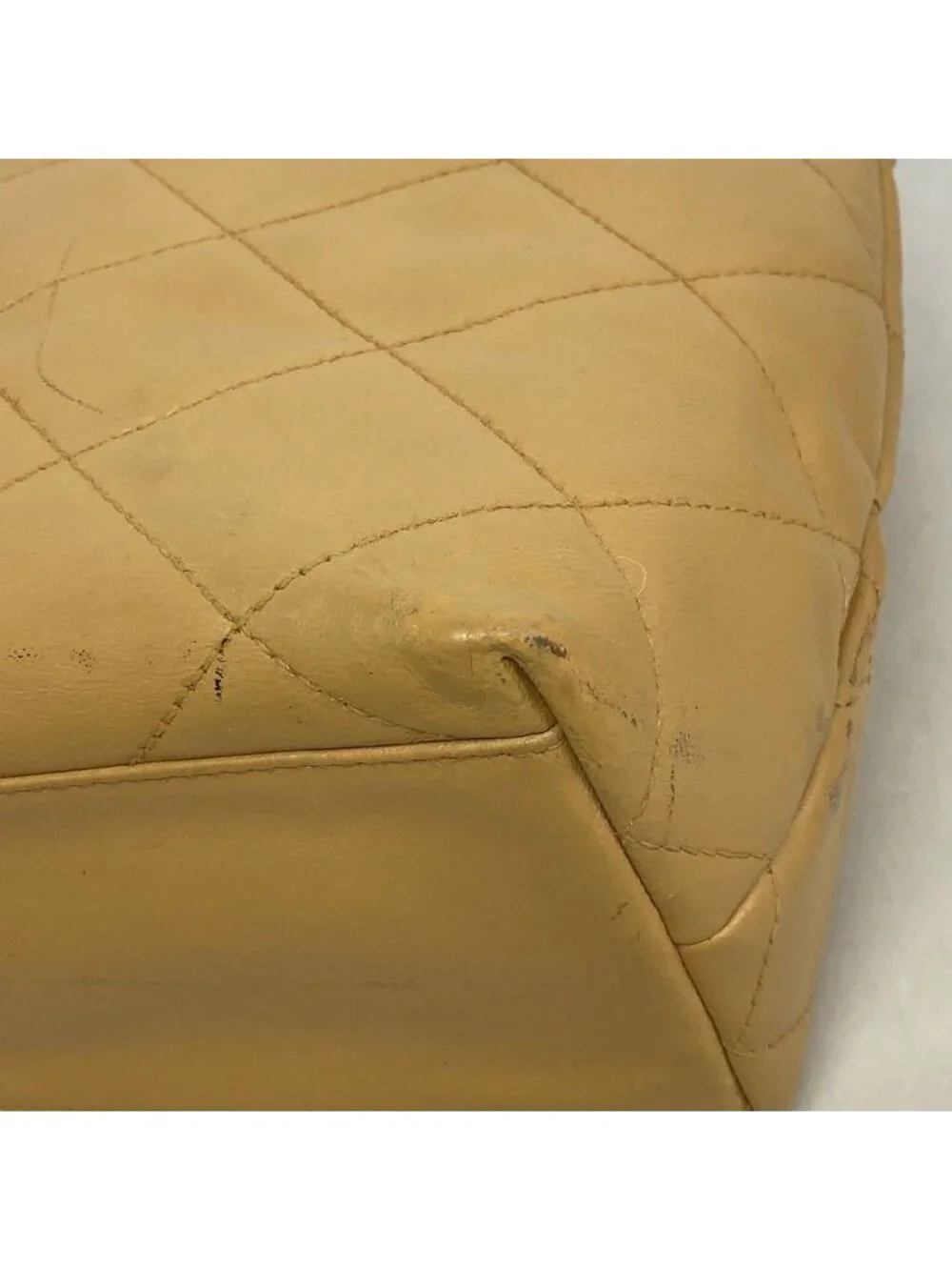 Chanel Handbag Quilted Leather Brown Gold